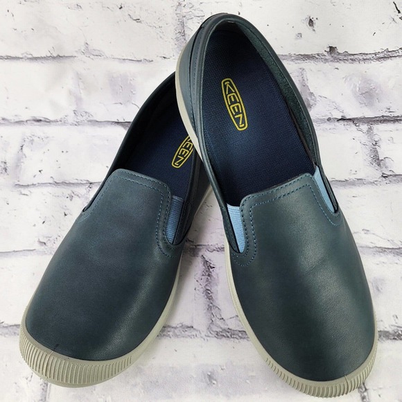 Keen Shoes - Keen Lorelai Slip On Shoes Women's Size 7.5 Blue Mirage Leather Casual Flats